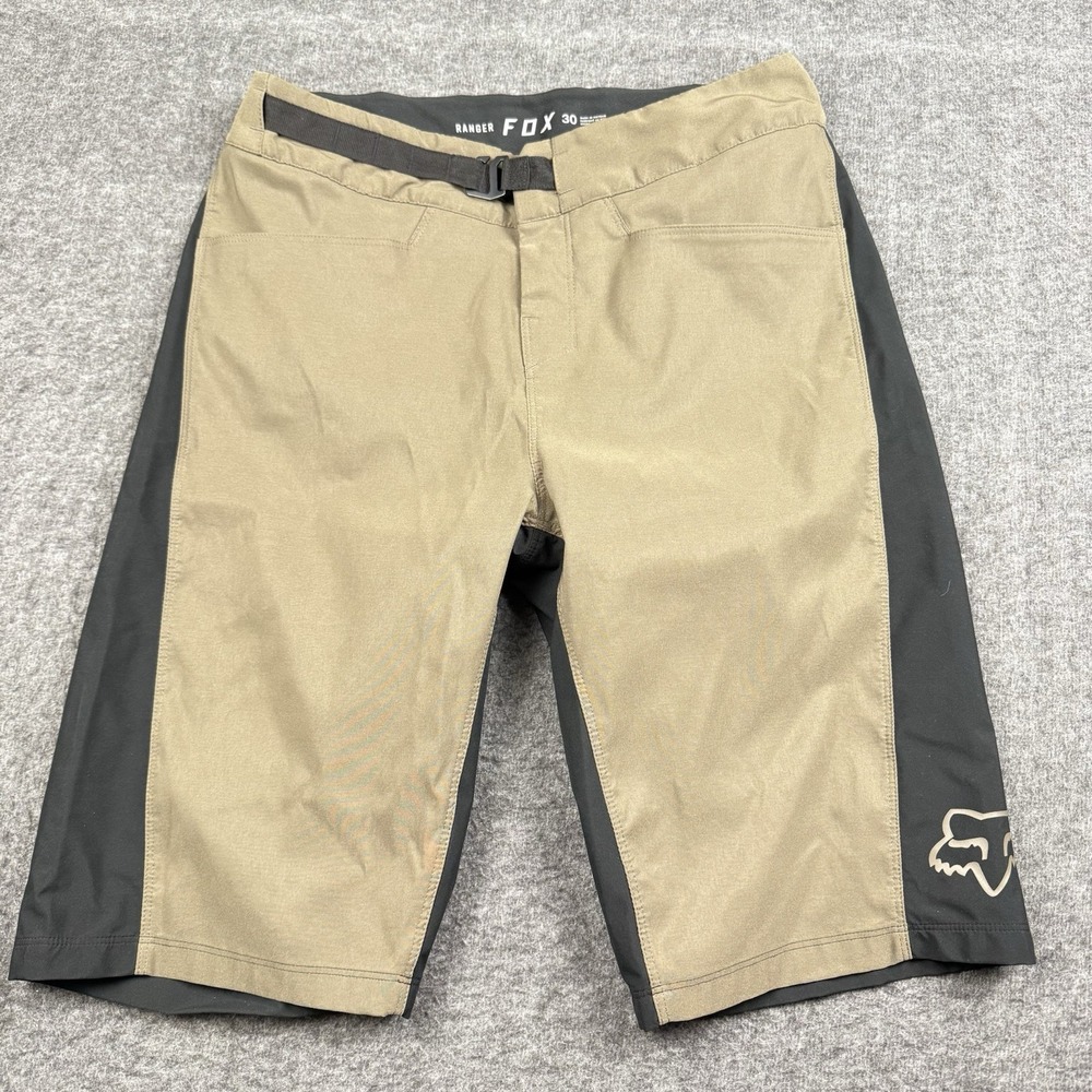 Fox Racing Ranger Shorts Mens 30 Black Brown Belted MTB Mountain Biking Bike